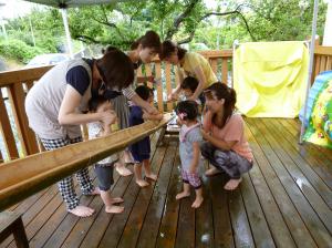 母親教室 流しそうめん