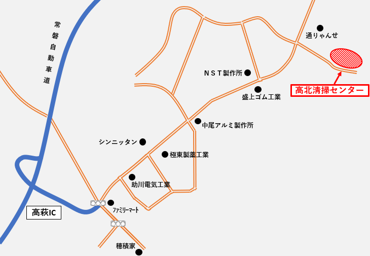 高北清掃センターの地図