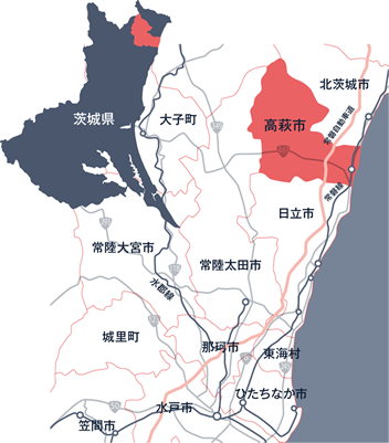 茨城県高萩市の場所