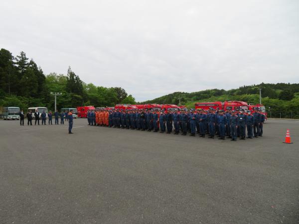 緊急消防援助隊茨城県大隊発隊式の様子(1)